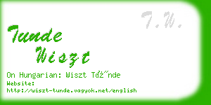 tunde wiszt business card